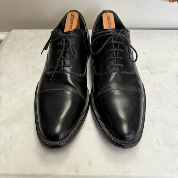 Giorgio Armani Men’s black leather Oxford lace up dress shoes, size 10 - Picture 3 of 9